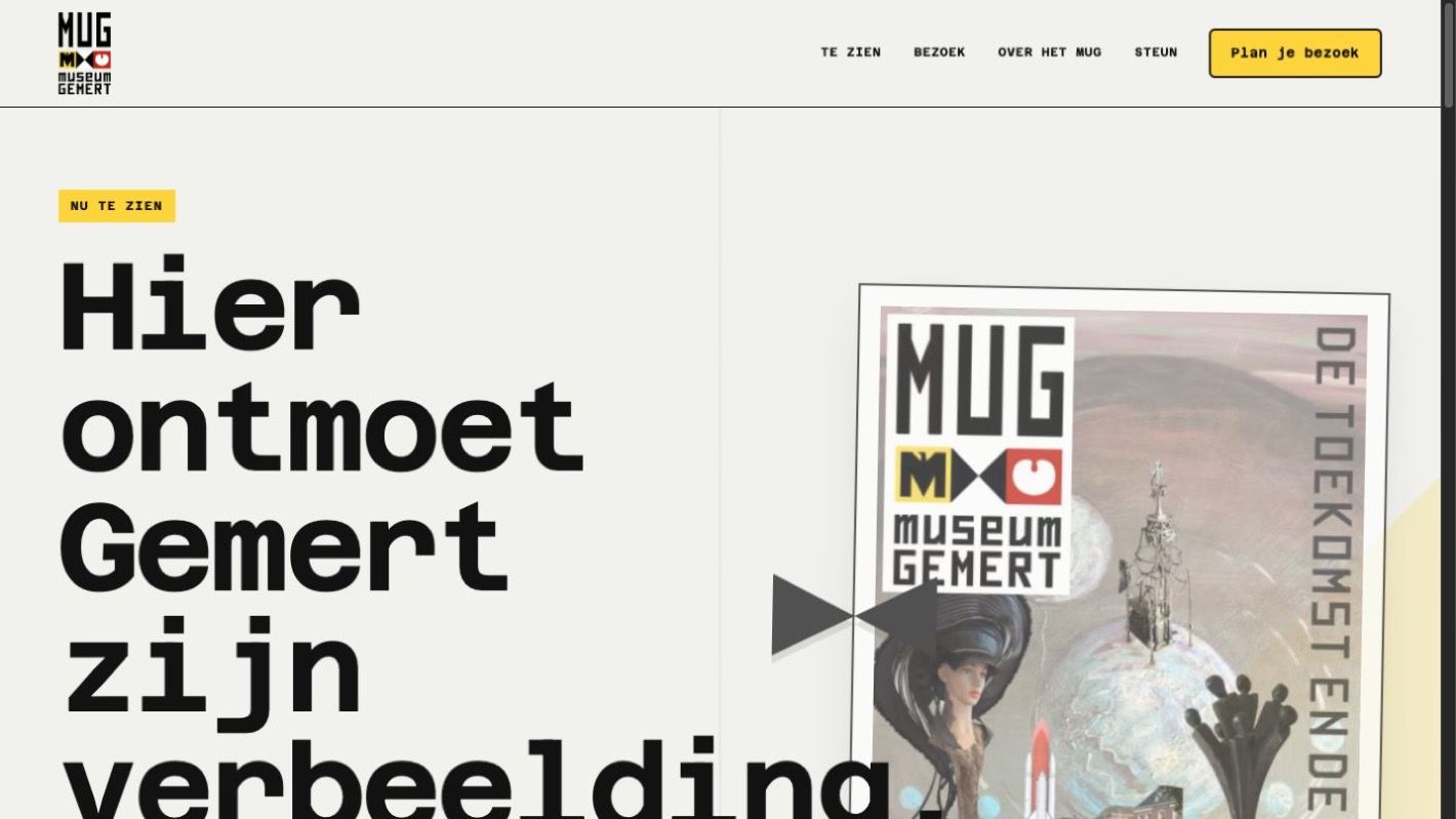 Homepage van Museum Het MUG in Gemert